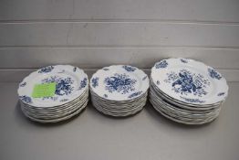 QUANTITY OF BOOTHS PEONY PATTERN DINNER AND SIDE PLATES