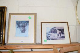 TWO FRAMED COLOURED PRINTS, ONE AFTER KEITH WICK, BOTH F/G (2)