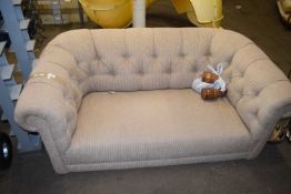 MODERN TWO-SEATER UPHOLSTERED SOFA, WIDTH APPROX 160CM