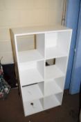 WHITE MODERN STORAGE/DISPLAY UNIT, HEIGHT 121CM