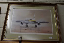 TIM NOLAN, COLOURED LIMITED EDITION PRINT, 'MONARCH AIRCRAFT' 70/850, F/G