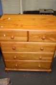 FOUR DRAWER PINE CHEST, HEIGHT 92CM