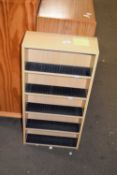 MODERN CD RACK, HEIGHT 74CM APPROX