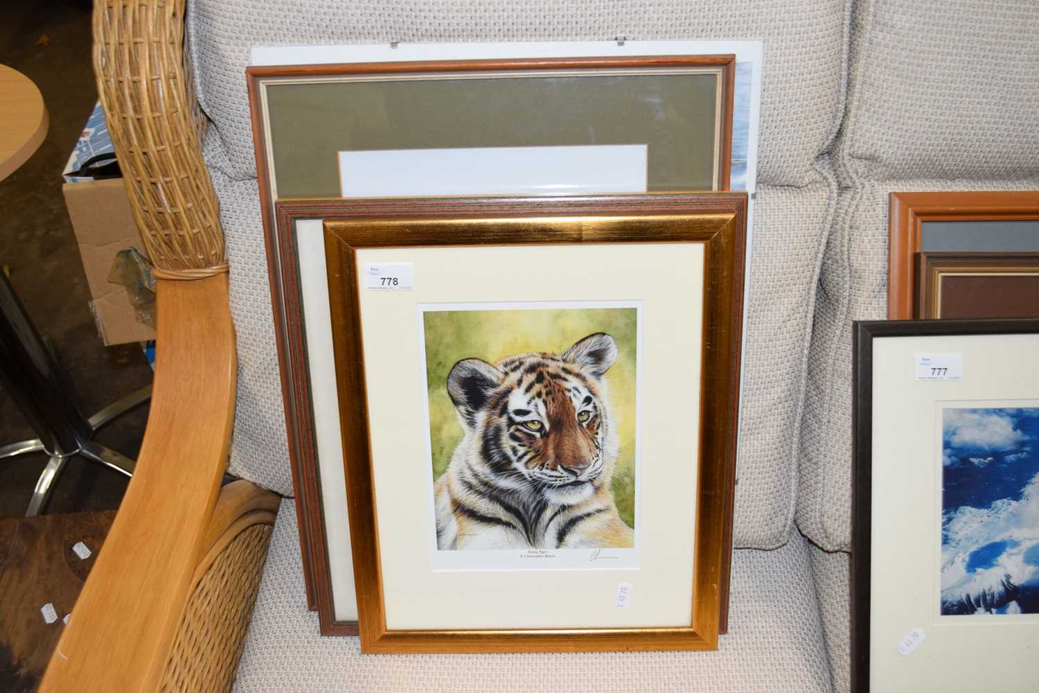 QUANTITY OF VARIOUS PRINTS TO INCLUDE YOUNG TIGER BY CHRISTOPHER BACON