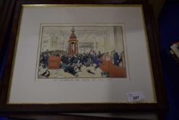 SET OF COLOURED PRINTS AFTER JIM BATEMAN, BANKING AND FINANCIAL SCENES