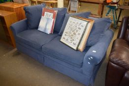 UPHOLSTERED THREE SEATER SOFA BED, WIDTH APPROX 180CM