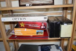 MIXED LOT: BOARD GAMES, JIGSAW PUZZLE, PHOTOGRAPH ALBUMS ETC