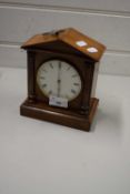 SMALL LATE 19TH CENTURY MANTEL CLOCK IN WALNUT ARCHITECTURAL CASE