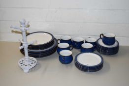 QUANTITY OF DENBY TABLE WARES PLUS A MODERN IRON MUG TREE