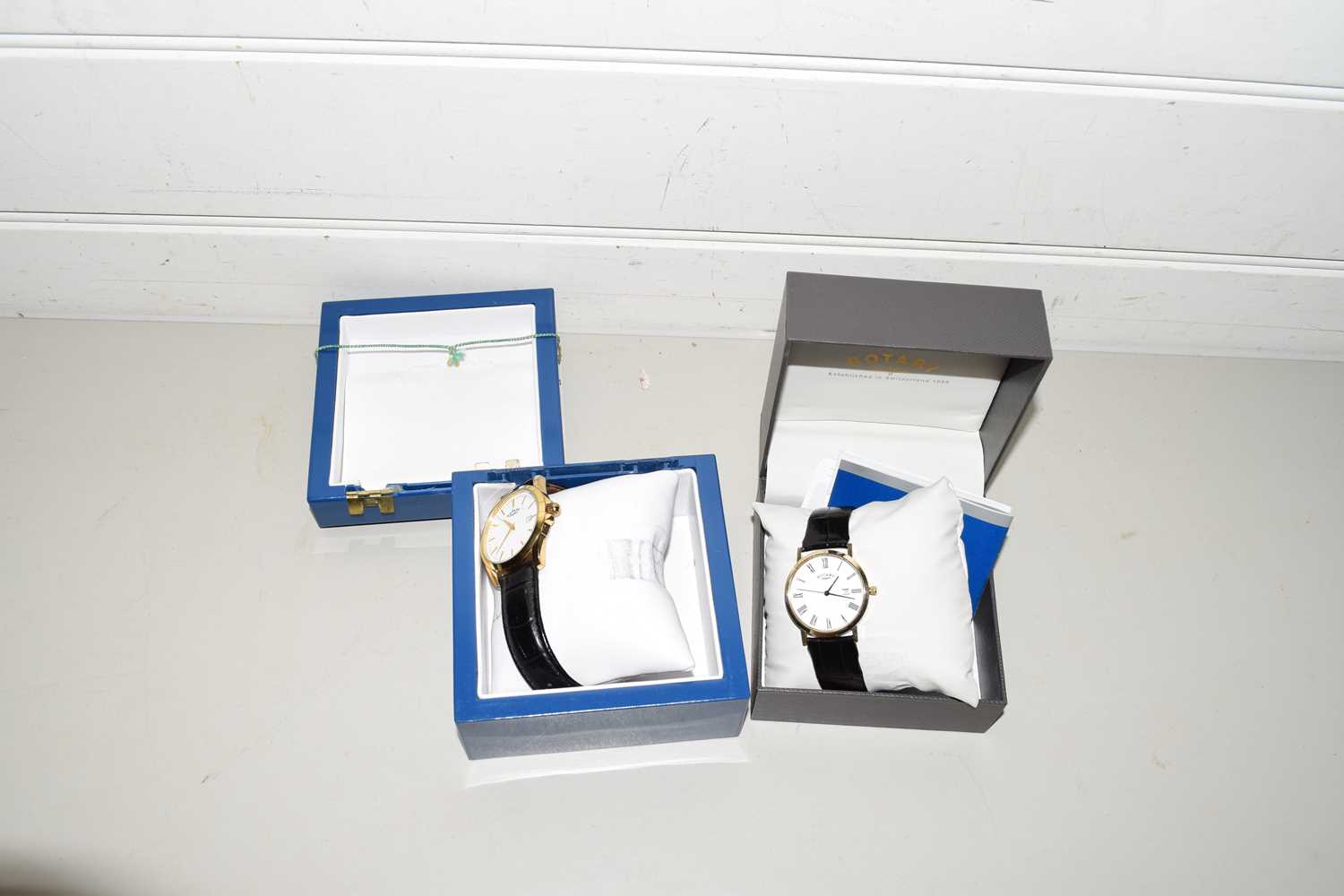 TWO BOXED ROTARY WRIST WATCHES