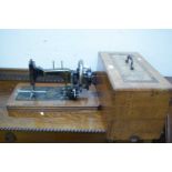 VINTAGE FRISTER & ROSSMAN SEWING MACHINE IN WOODEN CASE