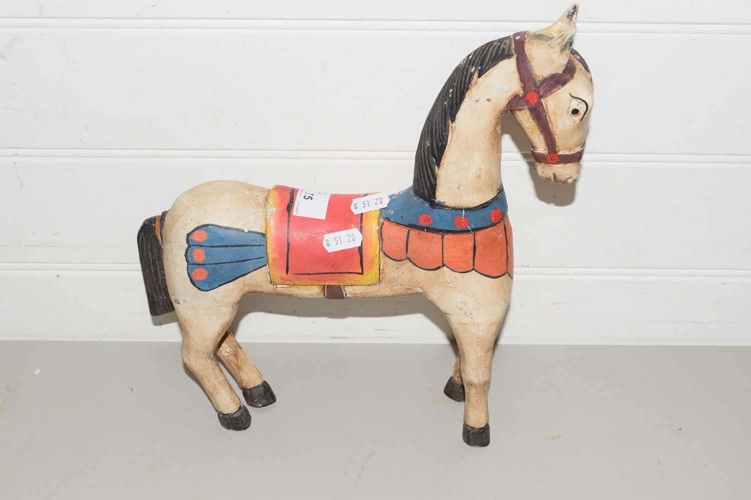 PAINTED MODEL WOODEN HORSE