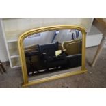 MODERN GILT FRAMED OVERMANTEL MIRROR