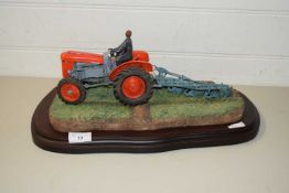 COUNTRY ARTISTS MODEL OF A VINTAGE TRACTOR PLOUGHING