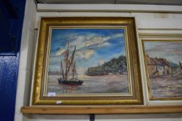 A RICKARDS, PIN MILL, SUFFOLK AND SCOTTISH FISHERMAN'S COTTAGES, BOTH OIL ON BOARD, FRAMED,