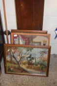 THREE VARIOUS FRAMED TAPESTRY PICTURES