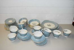 QUANTITY OF ROYAL DOULTON ROSE ELEGANS CUPS AND SAUCERS