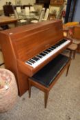 LINDNER MAHOGANY CASED PIANO WITH STOOL