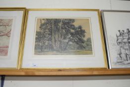 WILLIAM WILLATS (ATTRIBUTED TO), STUDY OF A WOODLAND SCENE, WATERCOLOUR, F/G, 56CM WIDE