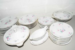 QUANTITY OF WINTERLING BAVARIAN FLORAL DECORATED TABLE WARES