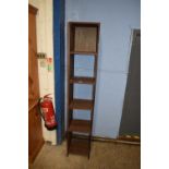 MODERN DARK WOOD FINISH NARROW SHELF UNIT, 104CM HIGH