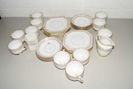 QUANTITY OF ROYAL STAFFORD FLORAL AND GILT DECORATED TABLE WARES