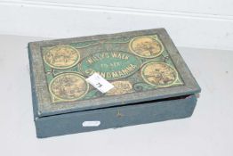 VINTAGE WOODEN BOX WITH COUNTERS