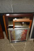 QUANTITY OF FRAMED PICTURES AND MIRRORS