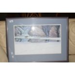 FRAMED LIMITED EDITION PRINT 'WALKING ON THIN ICE'