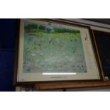 FRAMED PRINT OF BIRDS 'SLIMBRIDGE WILDFOWL TRUST'