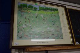 FRAMED PRINT OF BIRDS 'SLIMBRIDGE WILDFOWL TRUST'