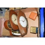 QUANTITY OF MANTEL CLOCKS, 1960S, 1970S, INCLUDING A SMITHS CLOCK, METAMEC AND SMALL ALARM CLOCKS