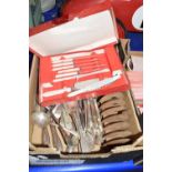 LARGE BOX OF PLATED CUTLERY