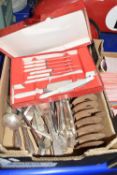 LARGE BOX OF PLATED CUTLERY