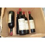 FIVE BOTTLES OF CHATEAU BEAUMONT DE BOLIVAR WINE 1971