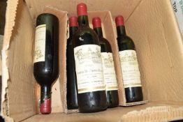 FIVE BOTTLES OF CHATEAU BEAUMONT DE BOLIVAR WINE 1971