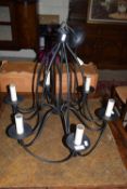 MODERN BLACK CHANDELIER STYLE LIGHT FITTING, HEIGHT APPROX 60CM