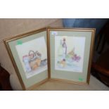 PAIR OF FRAMED WATERCOLOURS, SIGNED GILLIAN MATTHEWS, STILL LIFE