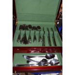 CASED SET OF PLATED CUTLERY