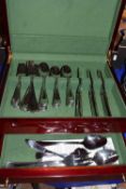 CASED SET OF PLATED CUTLERY