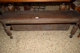 REPRODUCTION OAK DRESSER BACK WITH TURNED COLUMNS