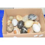 SMALL BOX CONTAINING QUANTITY OF ONYX EGGS