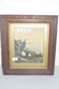 (BRITISH, 20TH CENTURY), PEREGRINE FALCON WITH YOUNG, WATERCOLOUR, MONOGRAMMED LOWER LEFT
