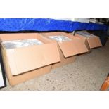 BOXES OF SELF ASSEMBLY GLASS CHANDELIER (QTY)