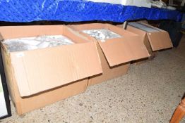 BOXES OF SELF ASSEMBLY GLASS CHANDELIER (QTY)