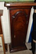 MAHOGANY SIDE CABINET, POSSIBLY FORMER CLOCK CASE