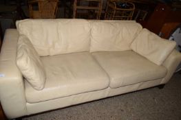 TWO-SEAT LEATHER SOFA