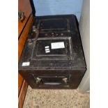 VINTAGE KEY OPERATED SAFE, WIDTH APPROX 64CM (WITH KEY)