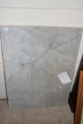 PIECE OF MARBLE, APPROX 65 X 84CM, PURPORTED TO BE FROM THE OLD HORSE BARRACKS PUB IN NORWICH