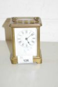 BRASS CARRIAGE CLOCK WITH KEY